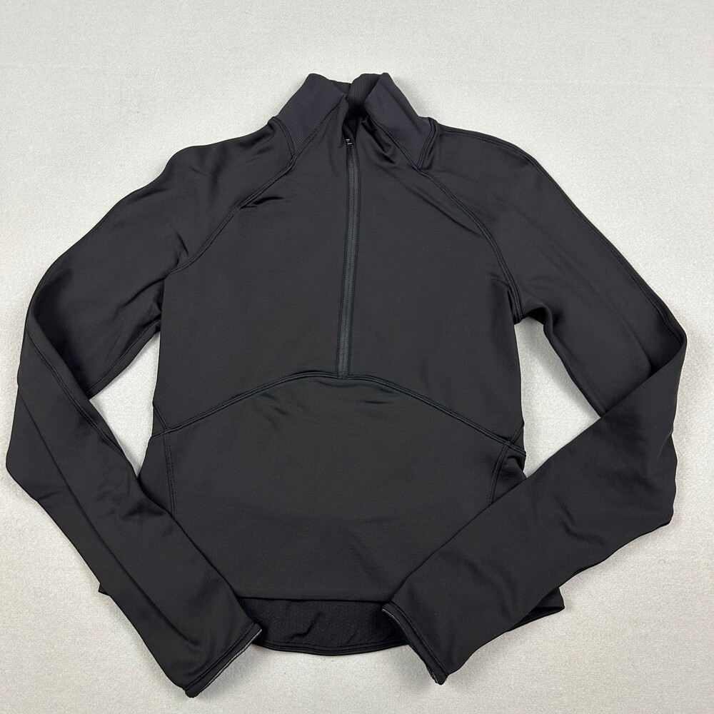 Lululemon Sweater Women 6 Black Always Alert 1/2 Zip Long Sleeve Running